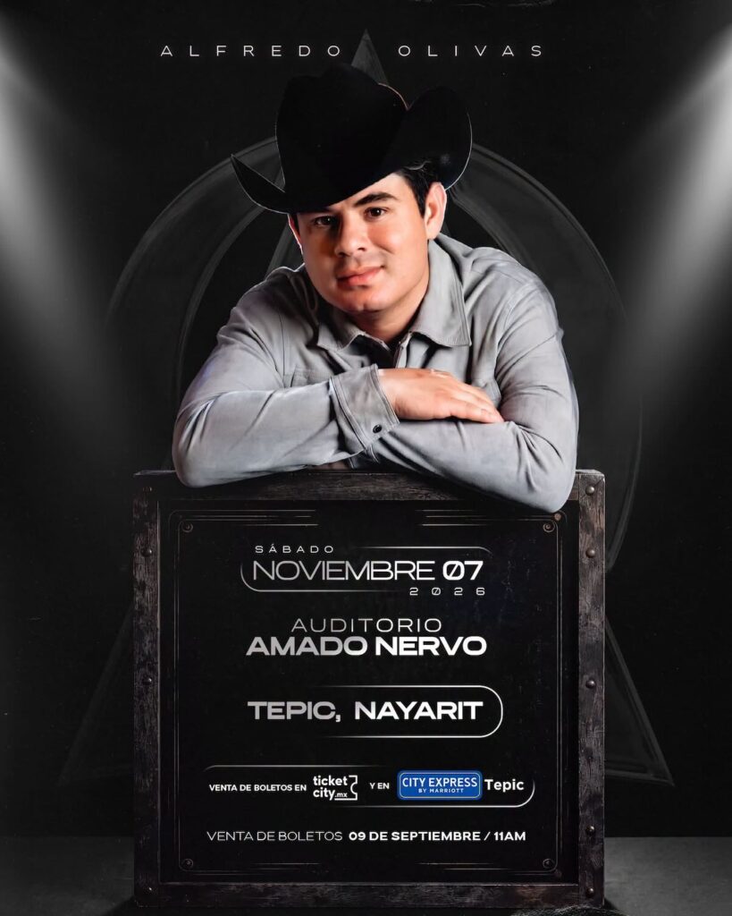 cartel de la venta de boletos Alfredo Olivas en Tepic