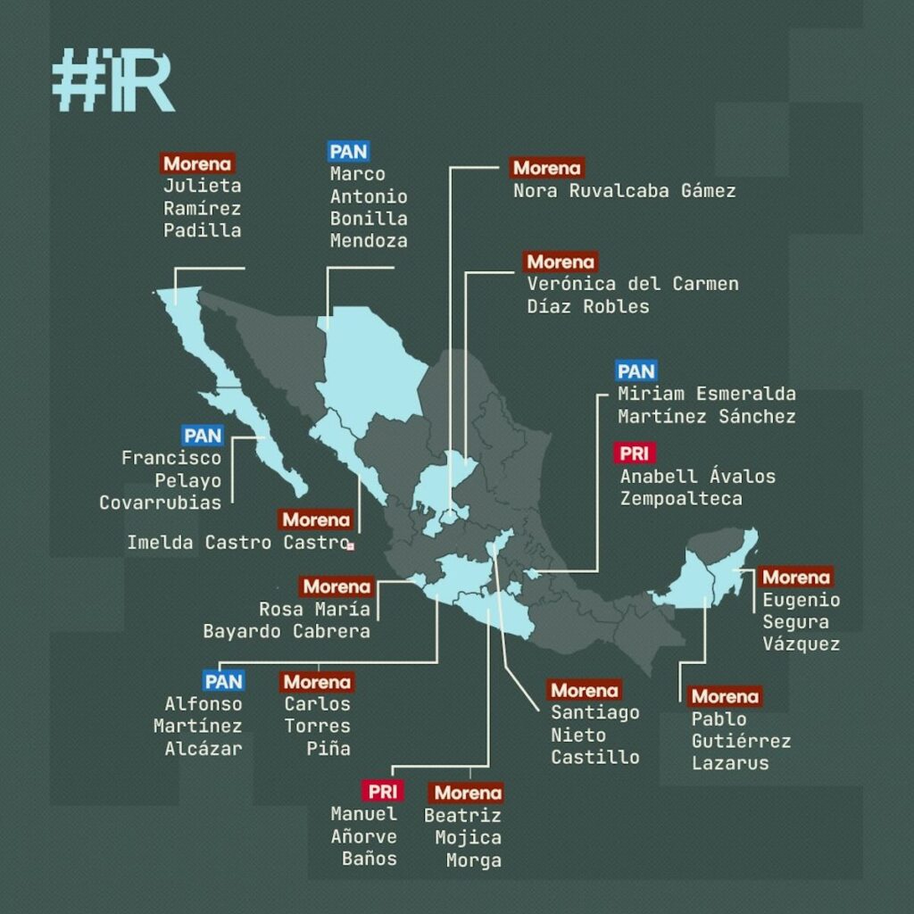 Mapa de candidatos de morena y pan