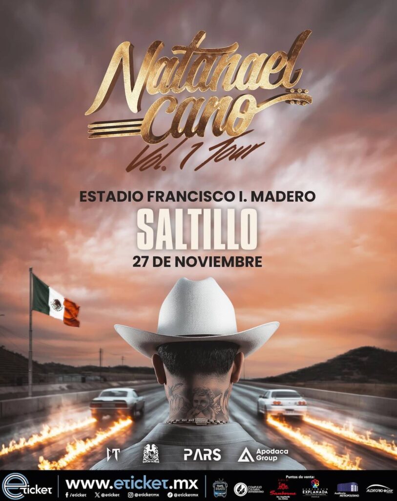 cartel de la venta de natanael cano en saltillo 