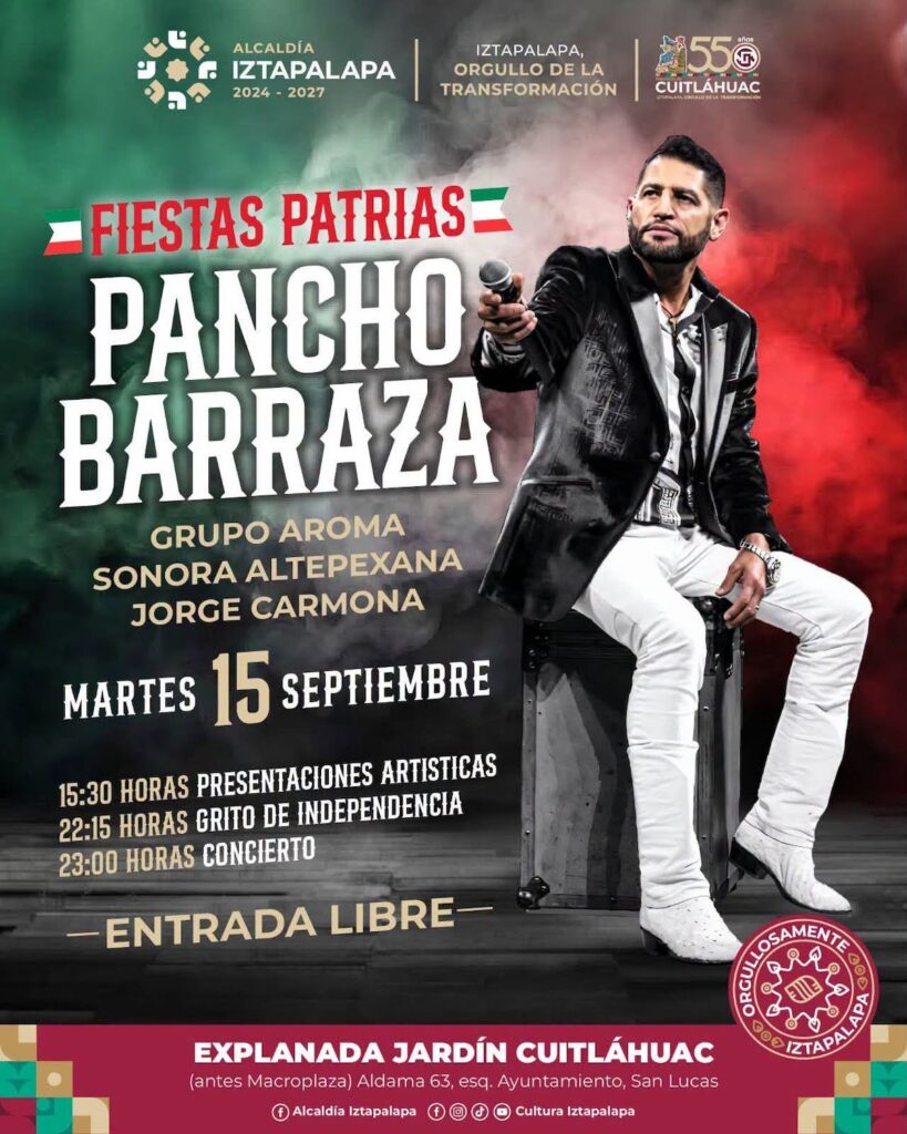 Grito del 15 de septiembre en Iztapalapa 2026