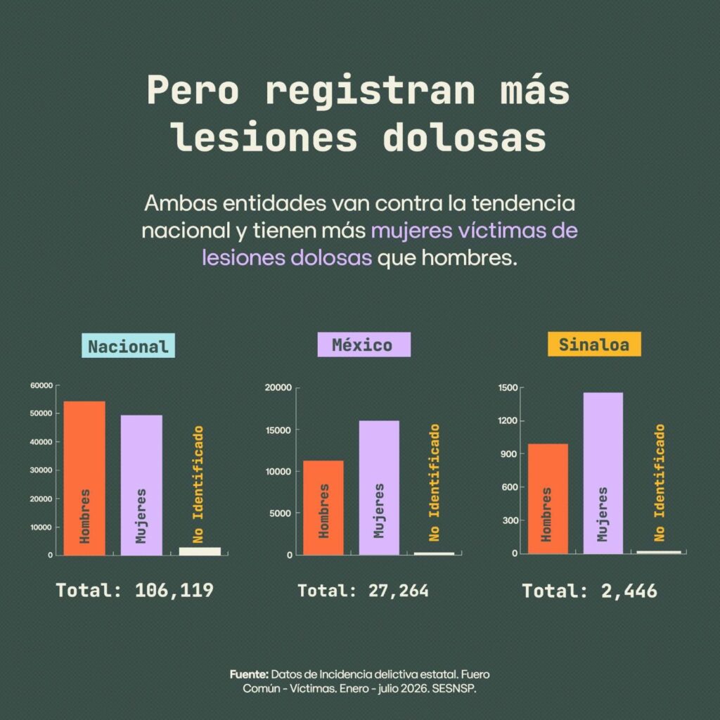 Gráfico sobre tentativas de feminicidio y feminicidio