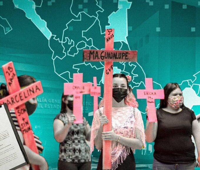 Foto de protesta contra el feminicidio