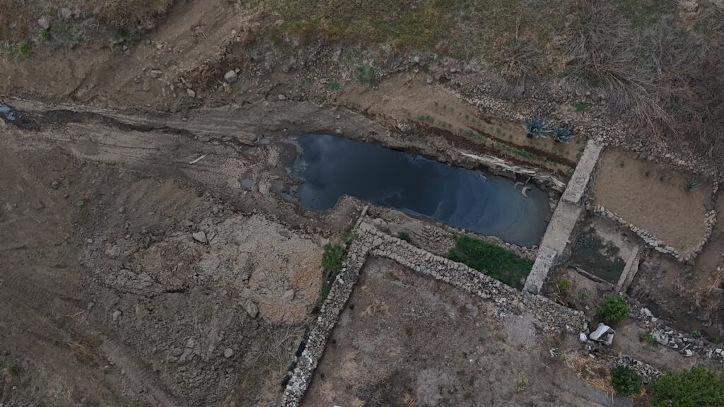 aguas negras en San gregorio xochimilco