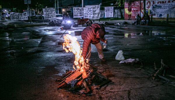 bloqueo en San Gregorio