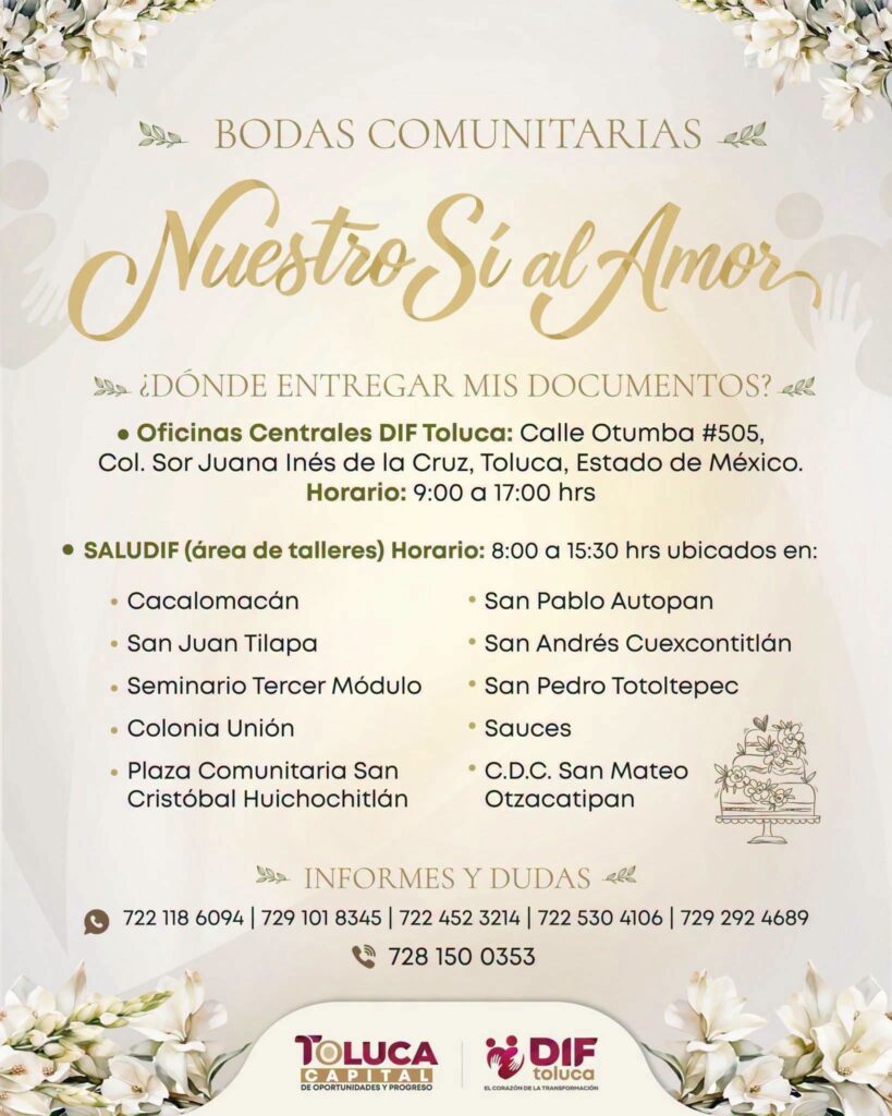 Bodas comunitarias Toluca