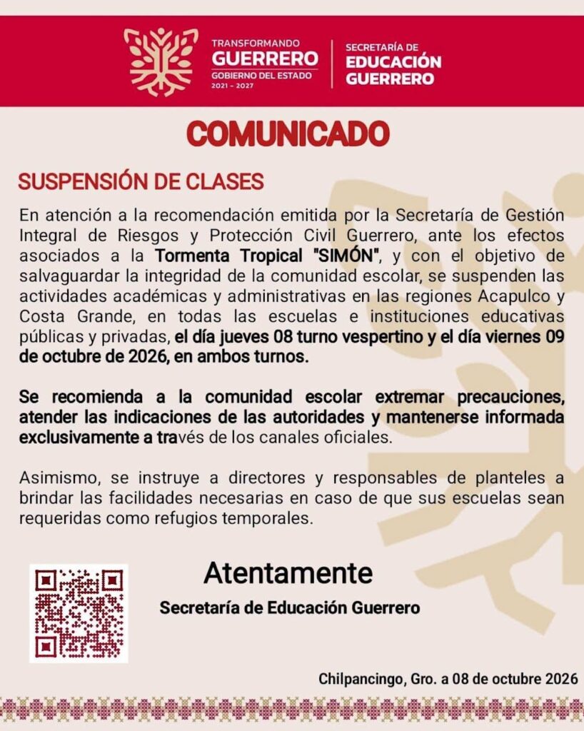 clases trayectoria tormenta tropical huracán Simón