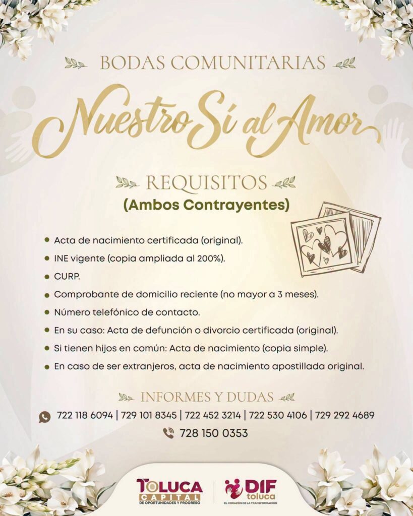 Bodas comunitarias Toluca